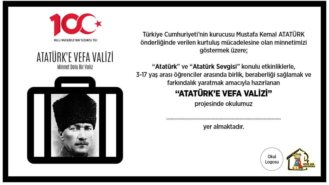Atatürk'e Vefa Valizi Projesinde Okulumuz Yer Almaktadır.